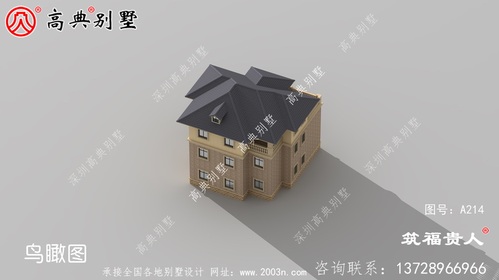 三层欧式农村自建房子设计图纸，房型好看