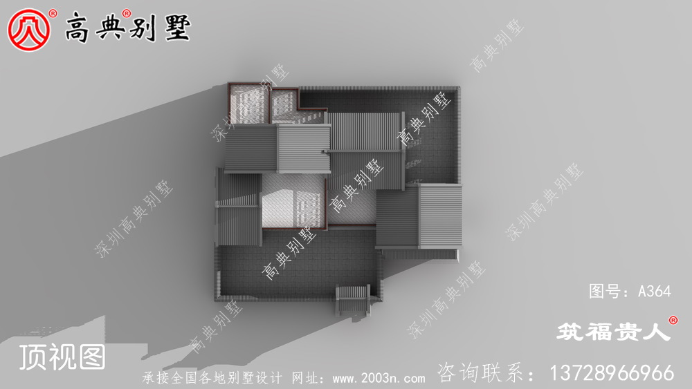 两层新中式建造房子设计图，宏伟壮观，高档大气