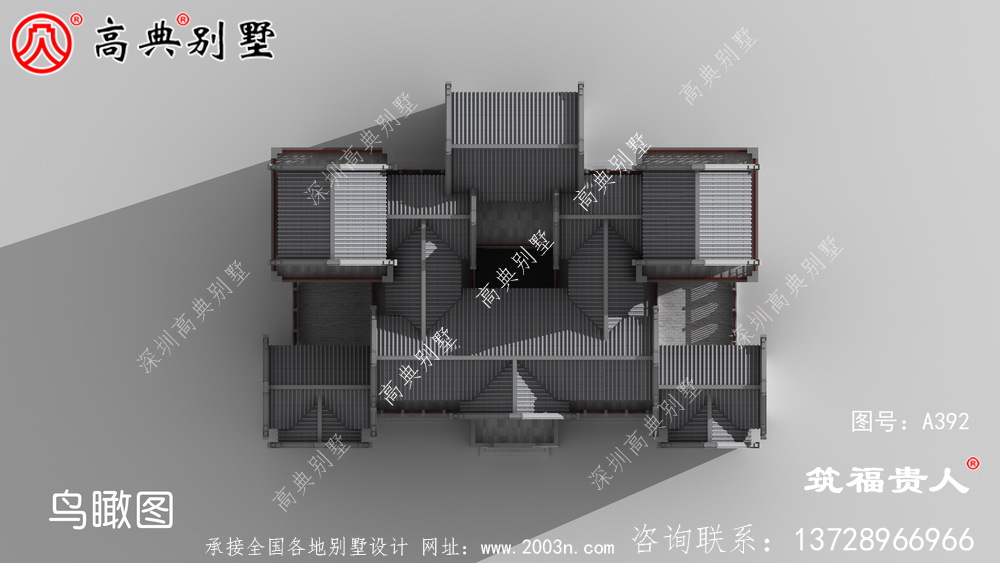 四层双拼房子外观效果图，经济实用。