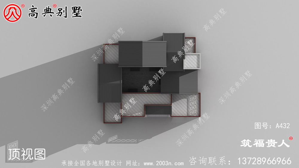 三层新中式农村自建房子设计图纸，宏大壮阔，高大上