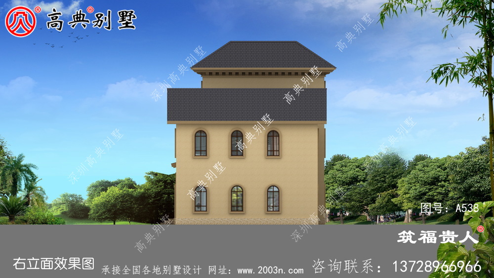 奢华三层农村自建房子设计图纸，房型經典