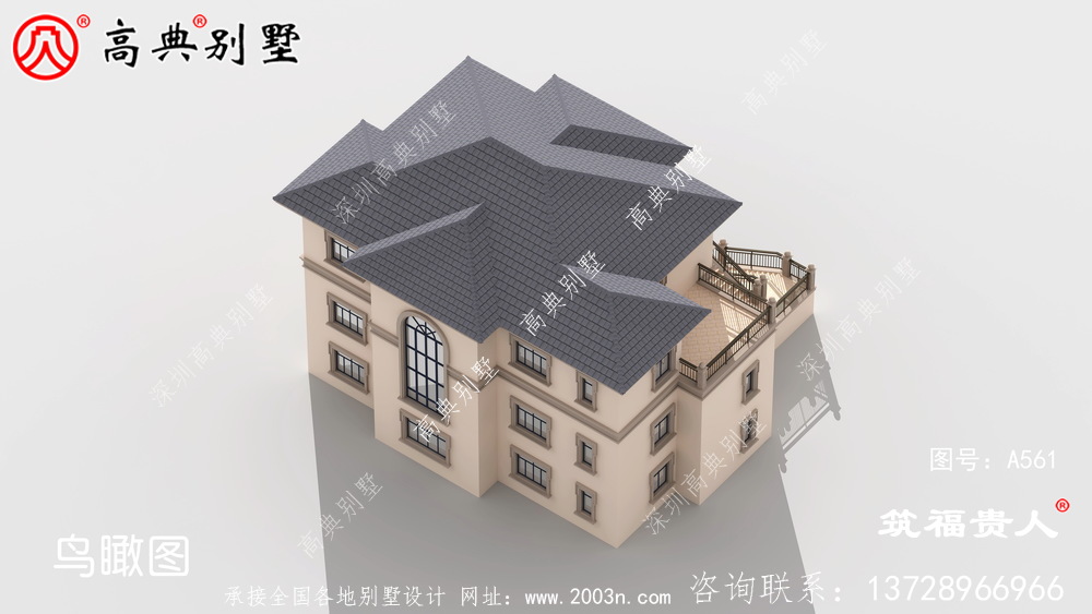 三层欧式风格建造房子设计图，宏伟壮观