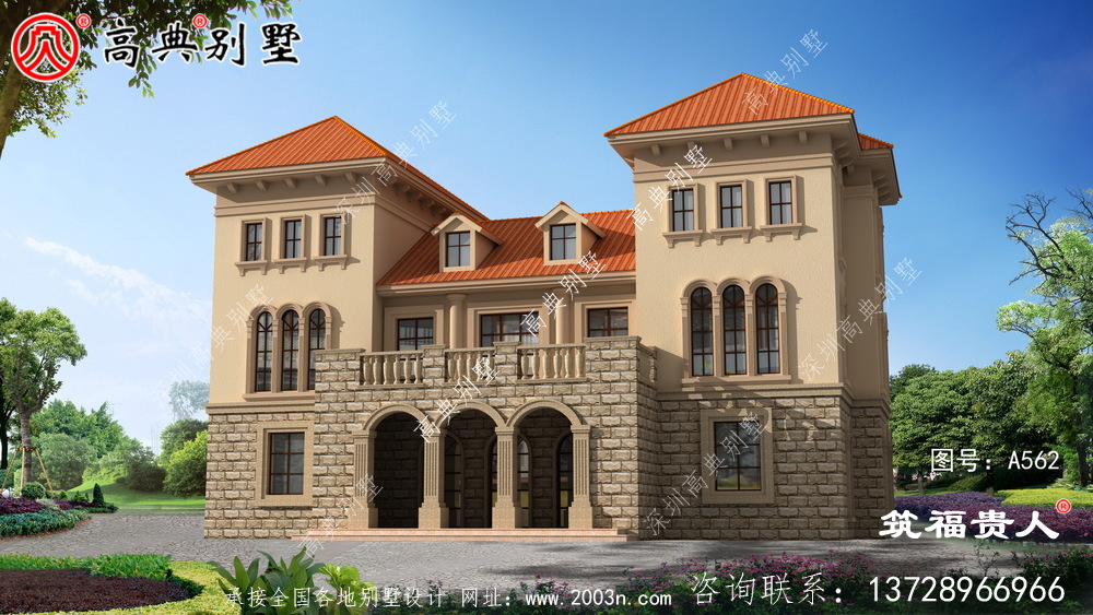 三层自建房子精细设计图，农村自建住宅