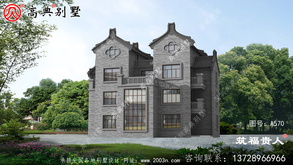 欧式四层农村自建房子，美观大方精美，潮派房子