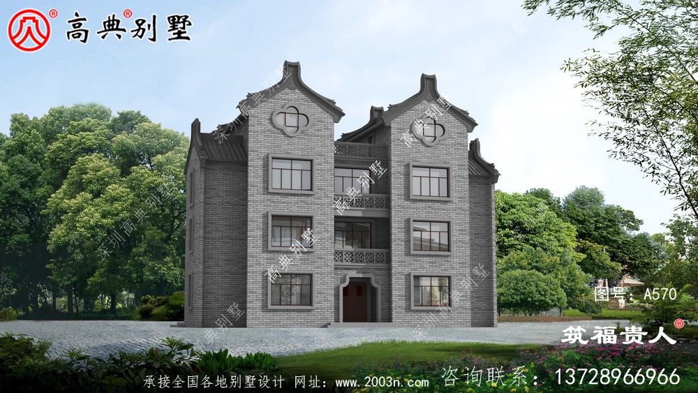 欧式四层农村自建房子，美观大方精美，潮派房子