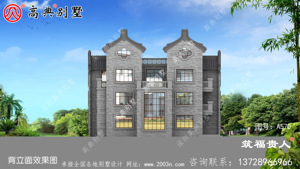 欧式四层农村自建房子，美观大方精美，潮派房子