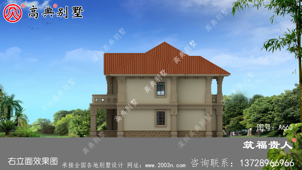 两层农村自建房子设计图纸，新中式风格，简约大气