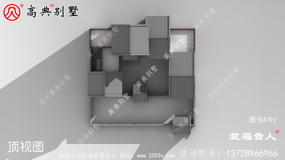 四层房子外观效果图，四合院