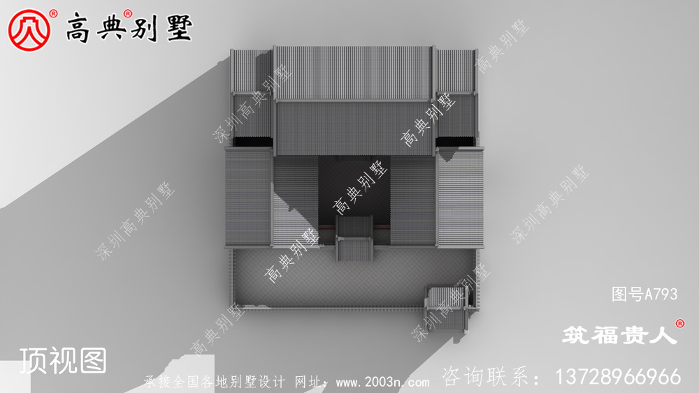 精致美观房子三层效果图，院子房子