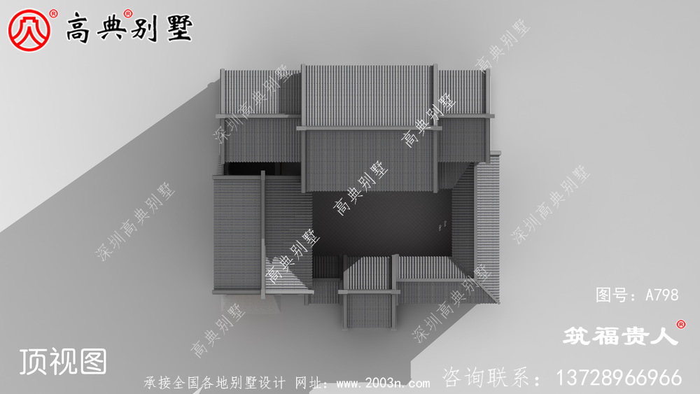 新中式自建三层房子设计图纸，样式新奇