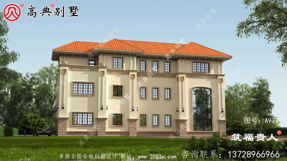 清新自然欧式建造二层小房子，高档农村自建别墅