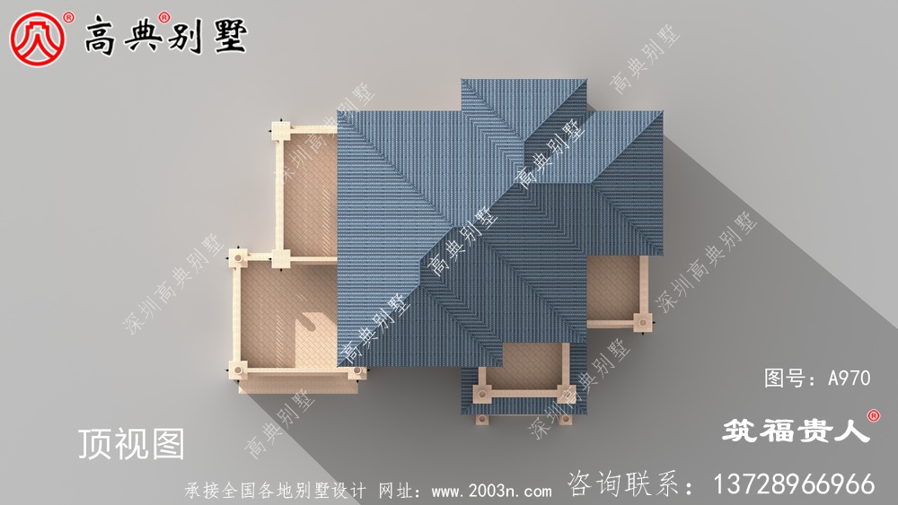 四层房子欧式效果图高端大气，带车库