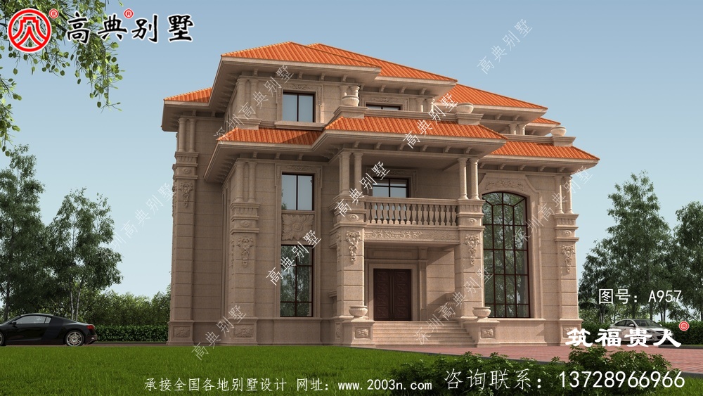 精典三层小户型自建房子设计图纸，设计美观大方精美