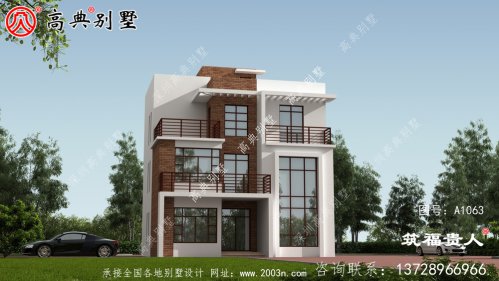 现代风格自建住宅三层实用设计