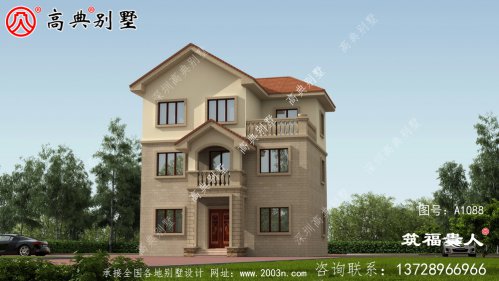 三层农村住宅自建施工图_实用家庭式小房子