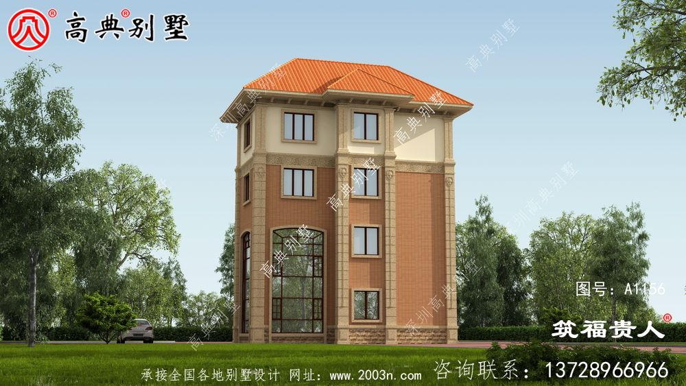 简易法式风格四层建筑图纸