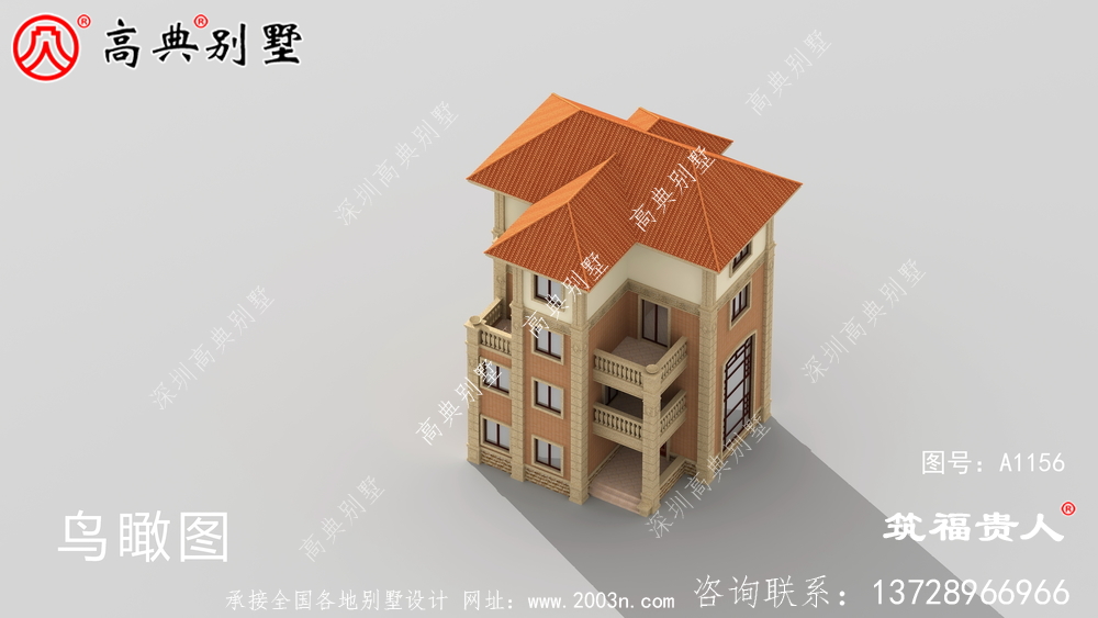 简易法式风格四层建筑图纸