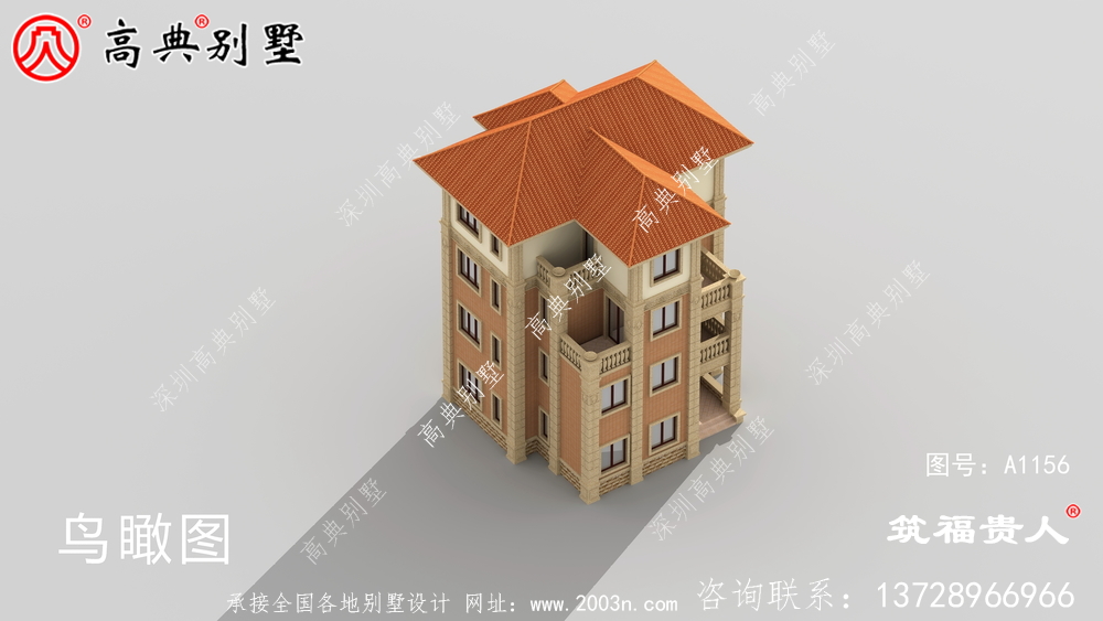 简易法式风格四层建筑图纸