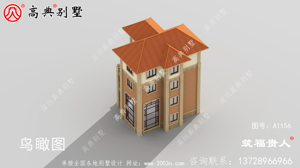 简易法式风格四层建筑图纸