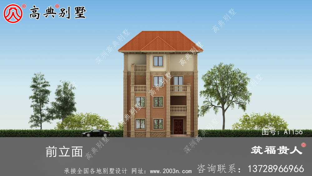 简易法式风格四层建筑图纸