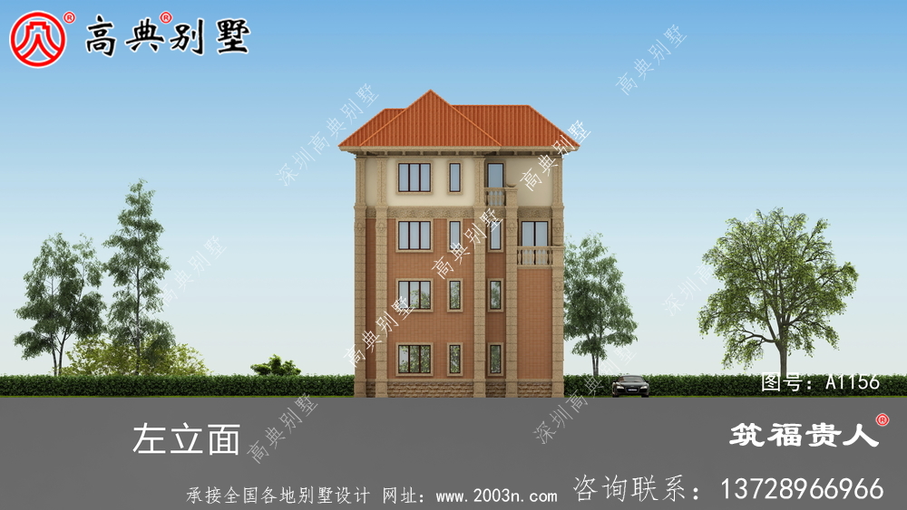 简易法式风格四层建筑图纸