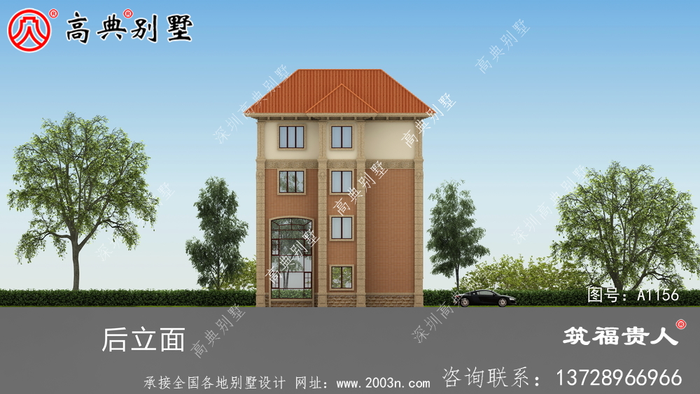 简易法式风格四层建筑图纸