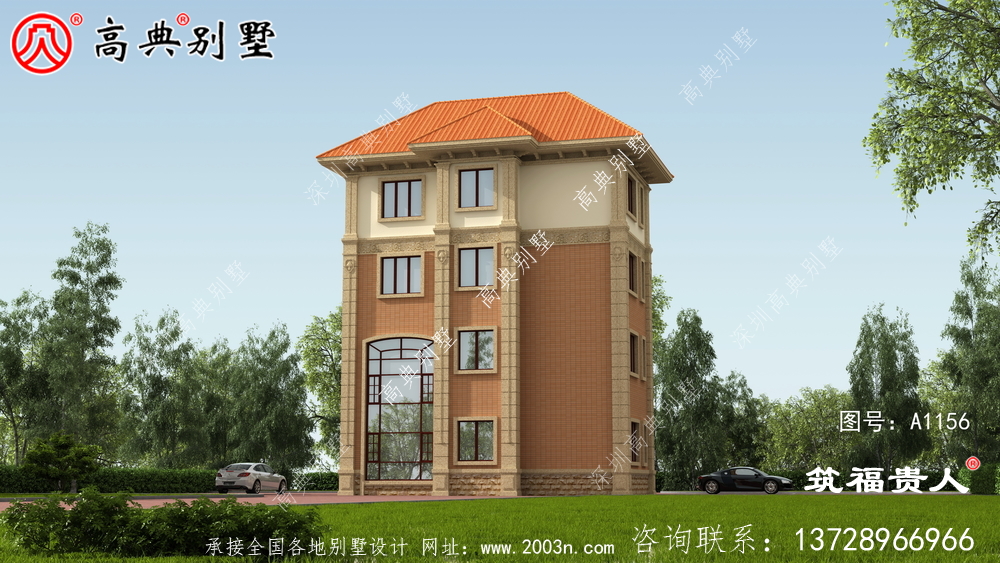 简易法式风格四层建筑图纸