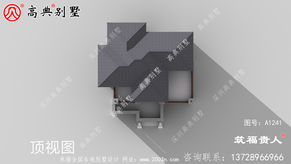 新中式简约大方三层房子效果图