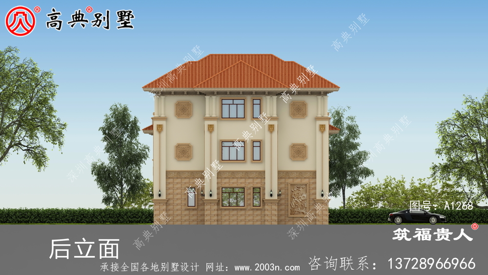 新型三层实用自建建筑设计图纸