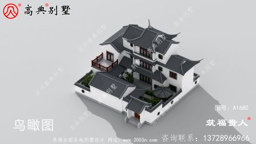 现代中式三层农村自建房子设计图纸