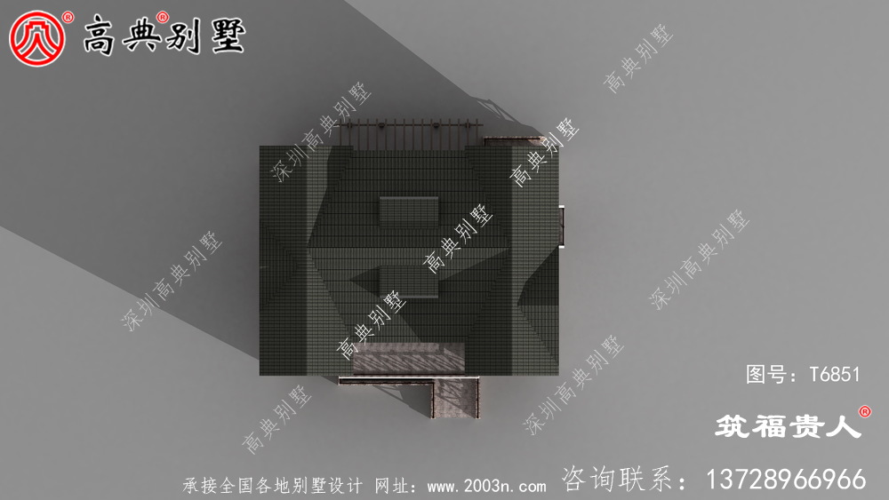 英式风格农村别墅建筑效果图