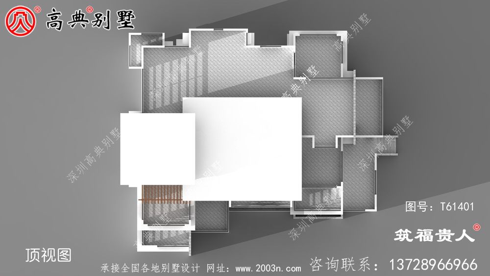 四层现代独栋房子效果图