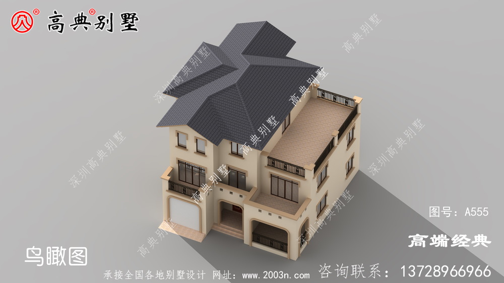 农村自建别墅方案，简欧三层户型