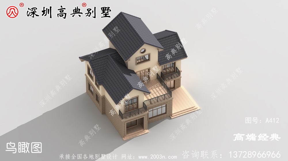 农村二楼半自营住宅照片，户型合理实用，适合农村建设。