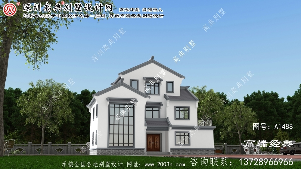 临桂县三层小别墅设计图