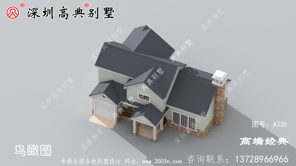 欧式二层自建房图，户型住着舒服，建房的好选择