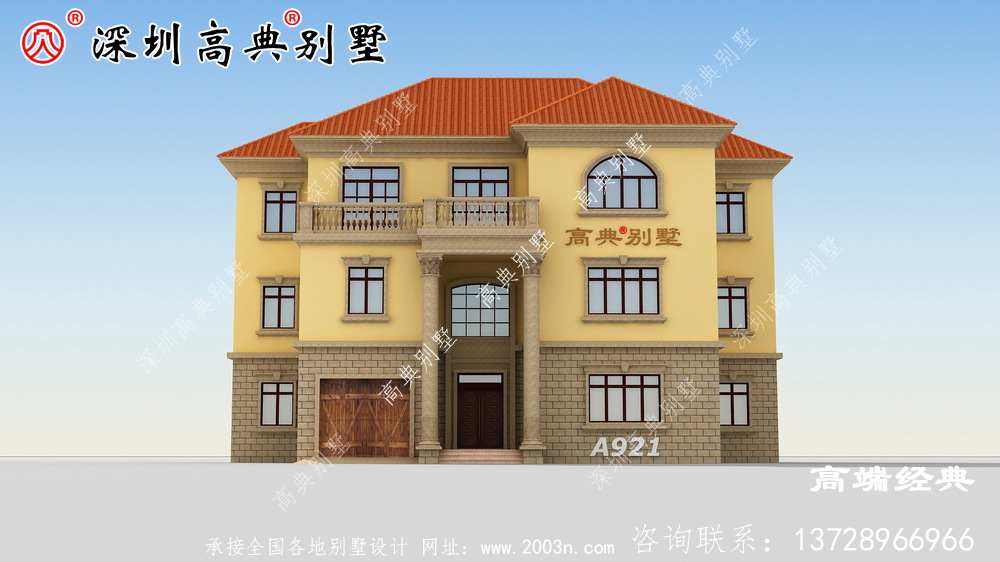 带车库的农村住宅建设照片，农村住宅车库必须有，实用又大气。