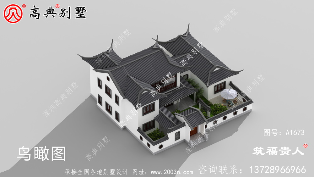 这座苏式园房屋，灰白色搭配效果非常优雅美丽大方，造价便宜