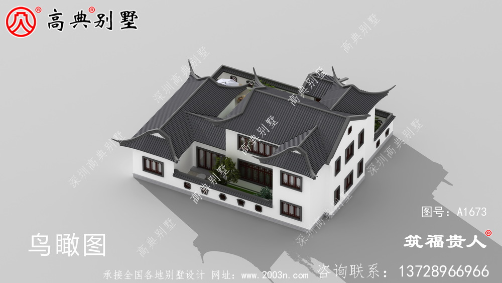 这座苏式园房屋，灰白色搭配效果非常优雅美丽大方，造价便宜