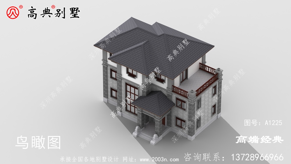 三层房屋大户型方案，有效果图和平面图，过完年就建茂名市