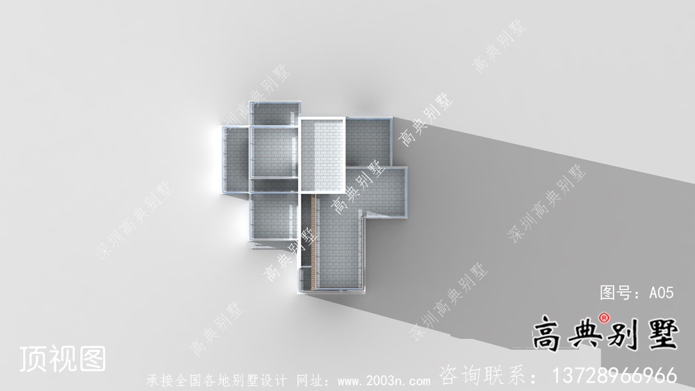 现代三层简约别墅设计图纸及效果设计图