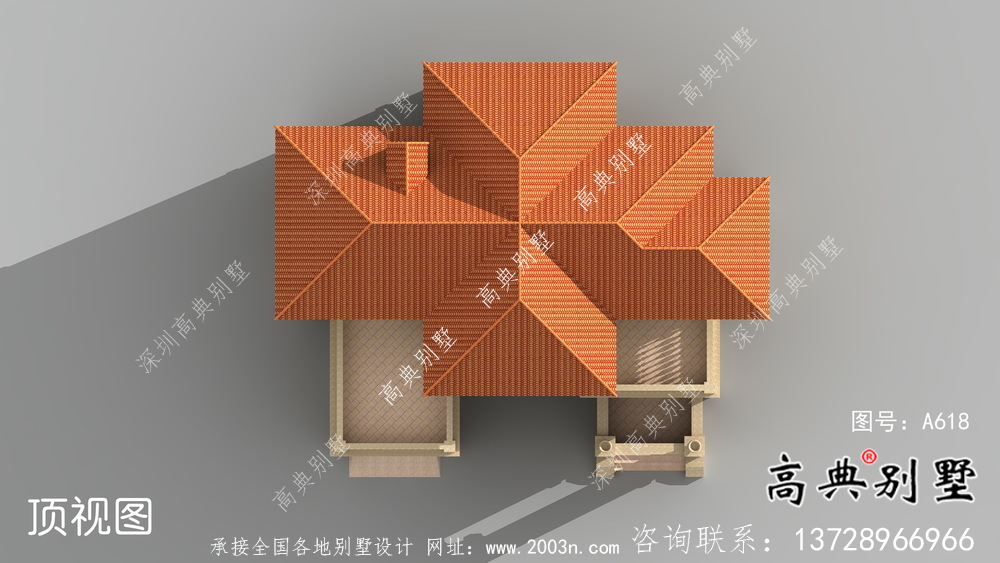 三层简单欧式风格带车库大气的乡村住宅设计图