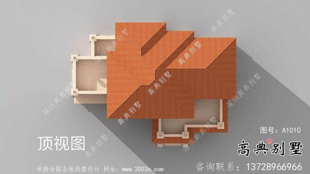 意大利风格豪华四层简单欧式别墅设计图纸