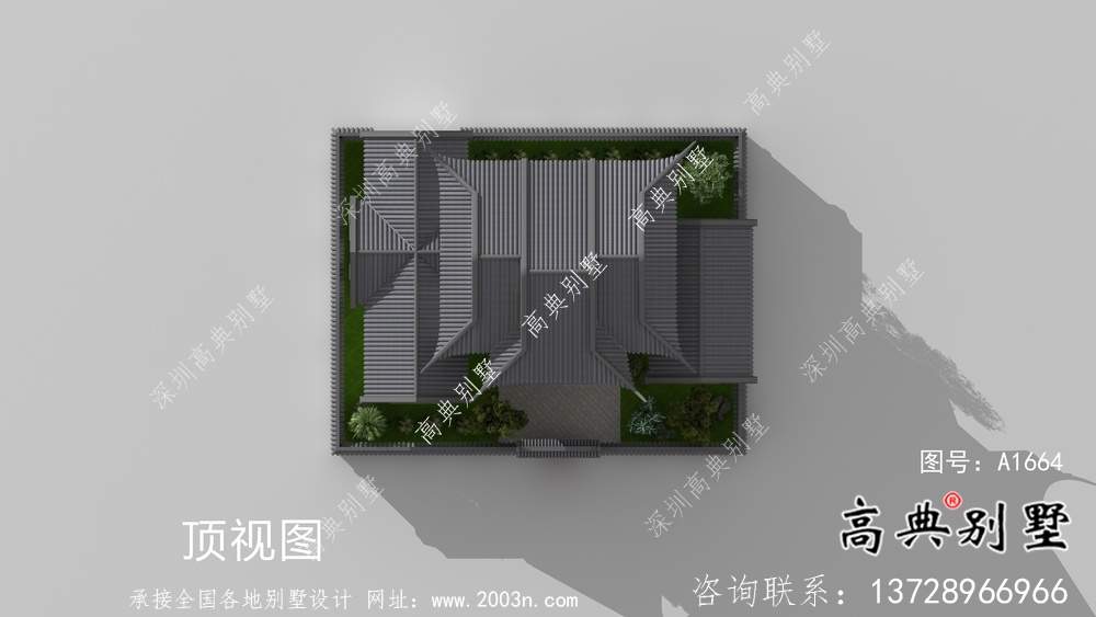 新中式二层苏式园林别墅设计图纸及施工图