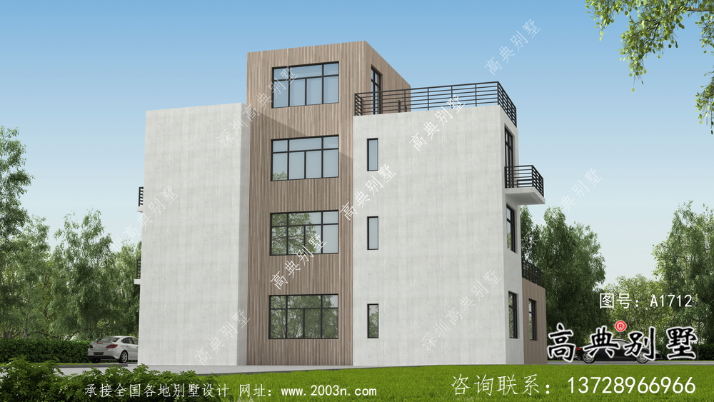 自建三层现代风别墅设计图纸及施工图