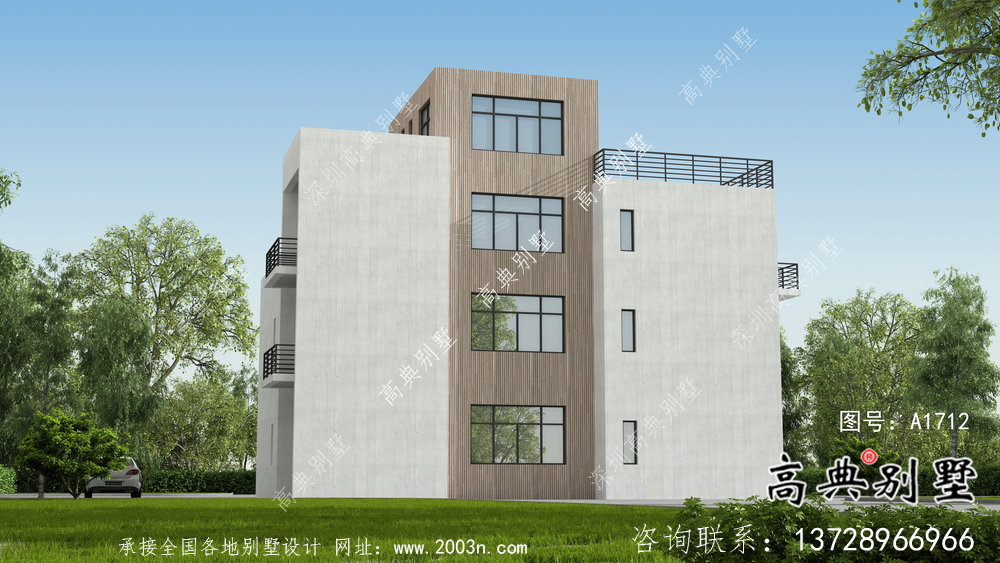 自建三层现代风别墅设计图纸及施工图