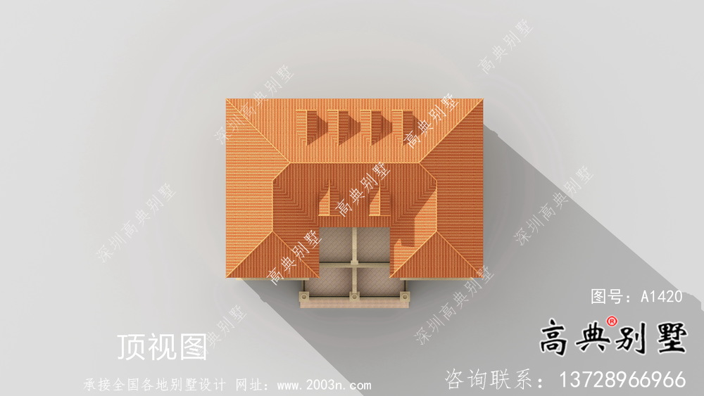 农村简单欧式风格双拼别墅设计图，效果图