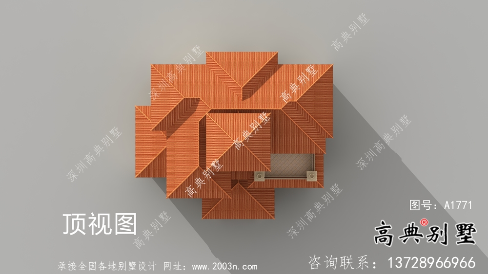 四层大户型简单欧式别墅设计外观效果图