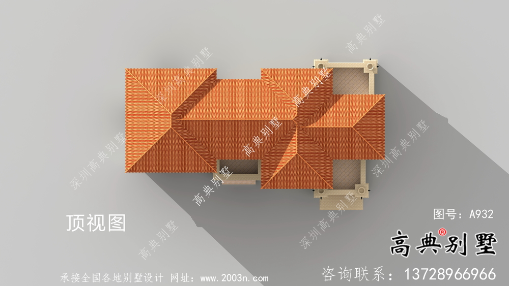 大众简约二层复式欧式风格别墅设计效果图