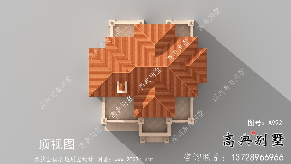 意大利风格四层新农村住宅设计图